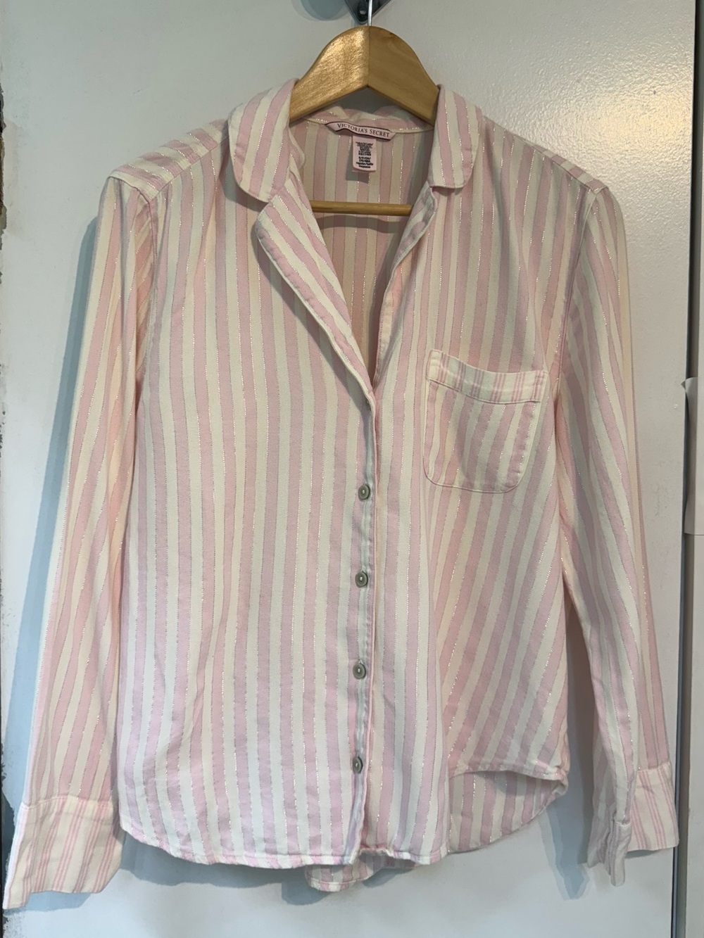 Victoria's Secret Small Iconic Classic Stripe Pajama Top Lounge Feminine Girly